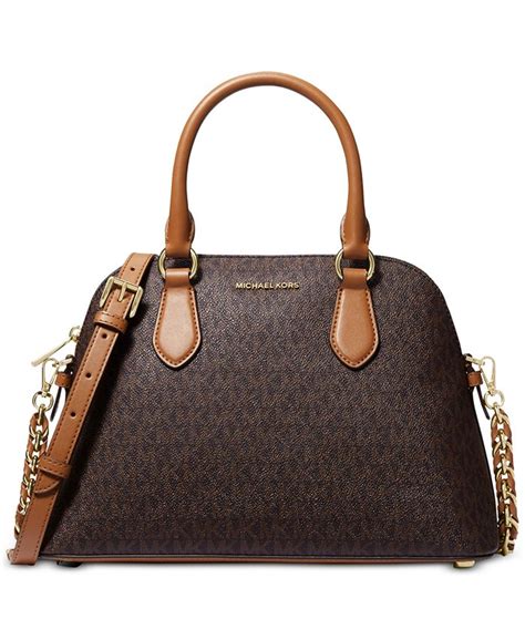 michael kors dome satchel handbag|Michael Kors opened satchel purse.